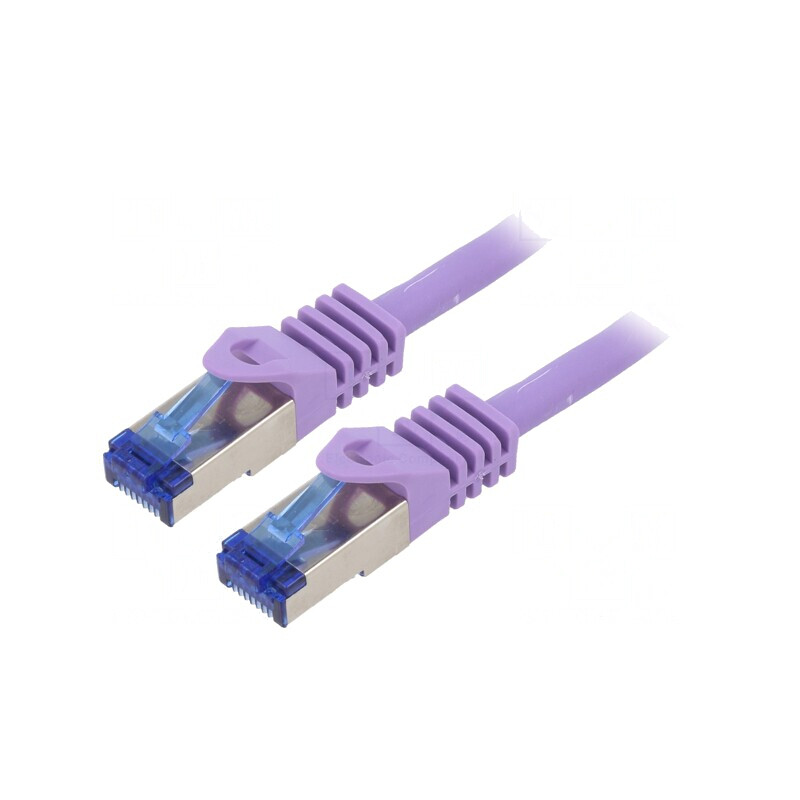 Cablu Patch S/FTP Cat6a Cu LSZH Violet 1,5m | Electronic-mag.ro | Componente Electronice