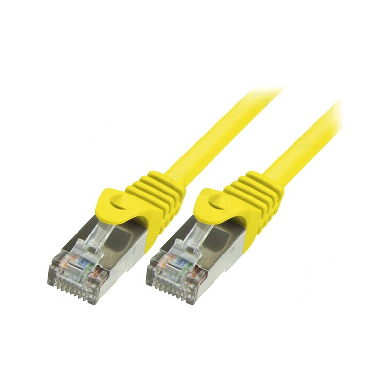 Patch Cord F/UTP Cat 5e Galben 7.5m Ecranat | Electronic-mag.ro | Componente Electronice