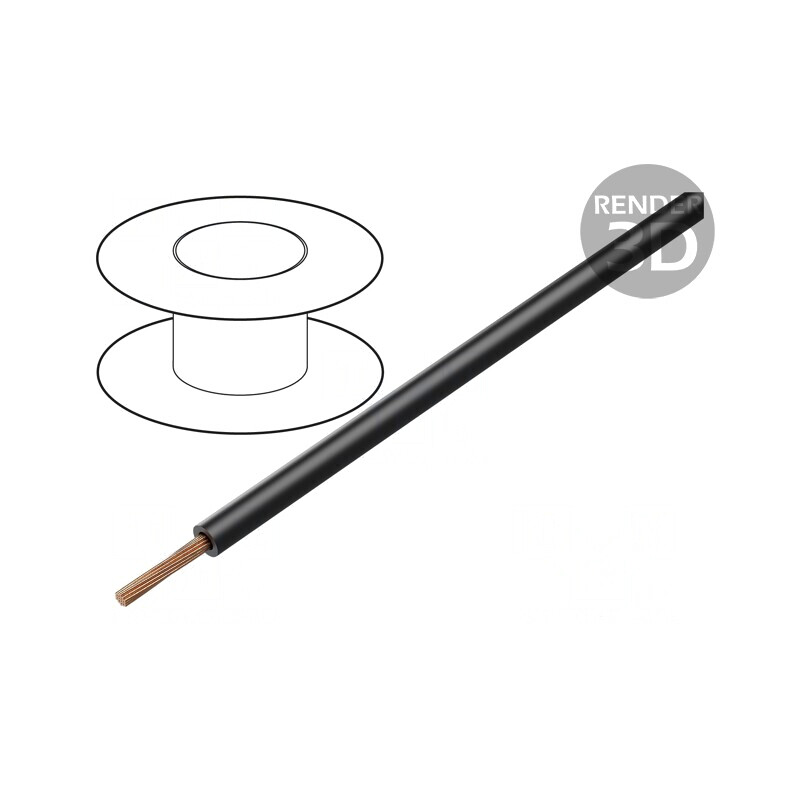 Cablu Flexibil Cupru 1x2,5mm2 Negru 1kV 32A | Electronic-mag.ro | Componente Electronice