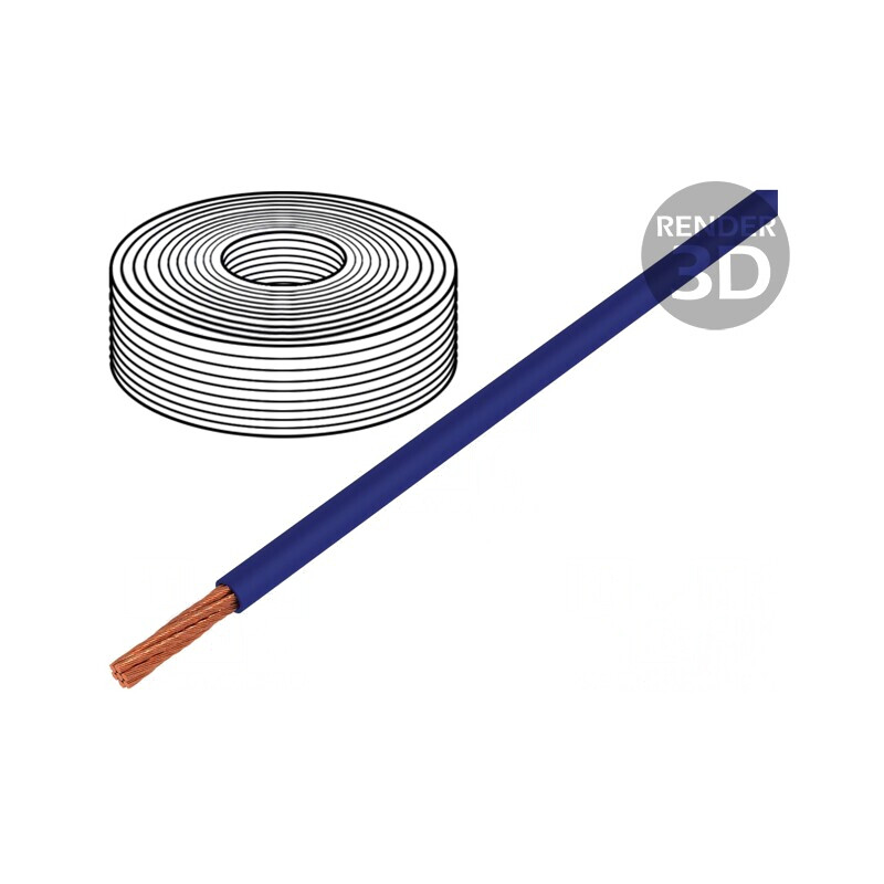 Cablu Electric Albastru 1x4mm2 Cu PVC 450V/750V | Electronic-mag.ro | Componente Electronice