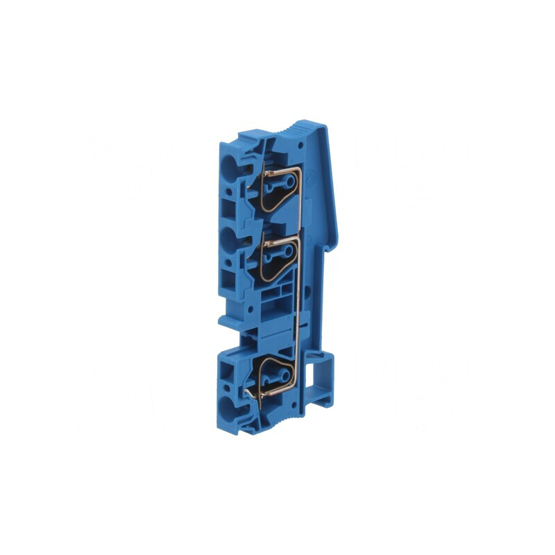 Conector electric pentru șine 0.2-6mm² 3 borne albastru | Electronic-mag.ro | Componente Electronice
