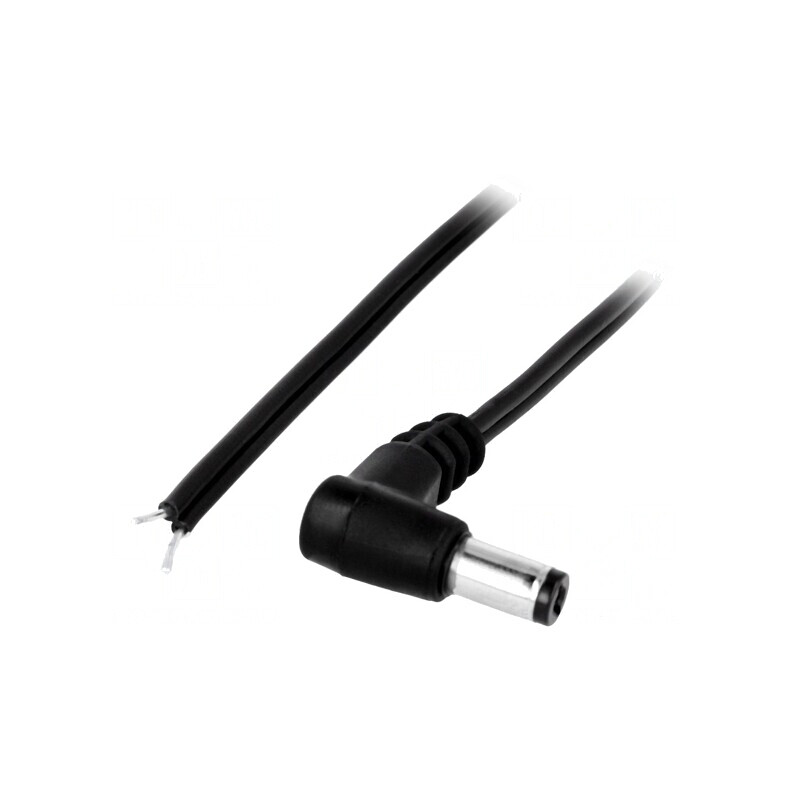 Cablu DC Negru 5,5/2,1 3m 2x0,5mm2 | Electronic-mag.ro | Componente Electronice