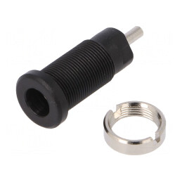 Soclu Banană 2mm 10A 600V Negru Pe Panou | Electronic-mag.ro | Componente Electronice