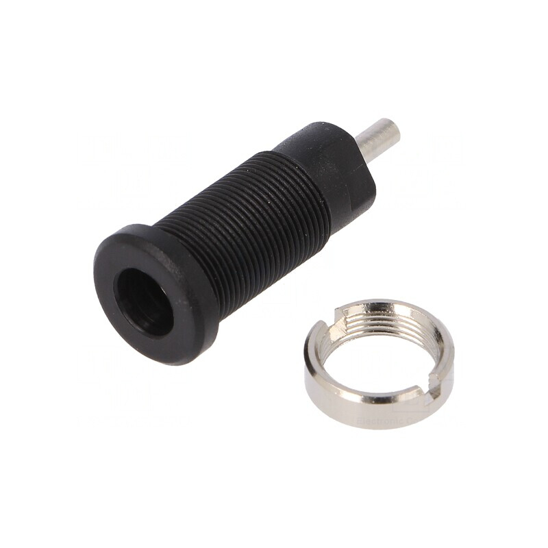 Soclu Banană 2mm 10A 600V Negru Pe Panou | Electronic-mag.ro | Componente Electronice