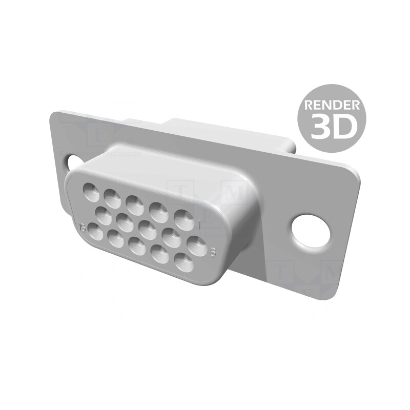 Conector D-Sub 15 Pin Mamă fără Contacte pe Cablu | Electronic-mag.ro | Componente Electronice Conector D-Sub 15 Pin Mamă fără Contacte pe Cablu | Electronic-mag.ro | Componente Electronice