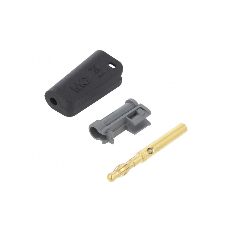 Mufă Banană 4mm 19A Neagră Aurită | Electronic-mag.ro | Componente Electronice