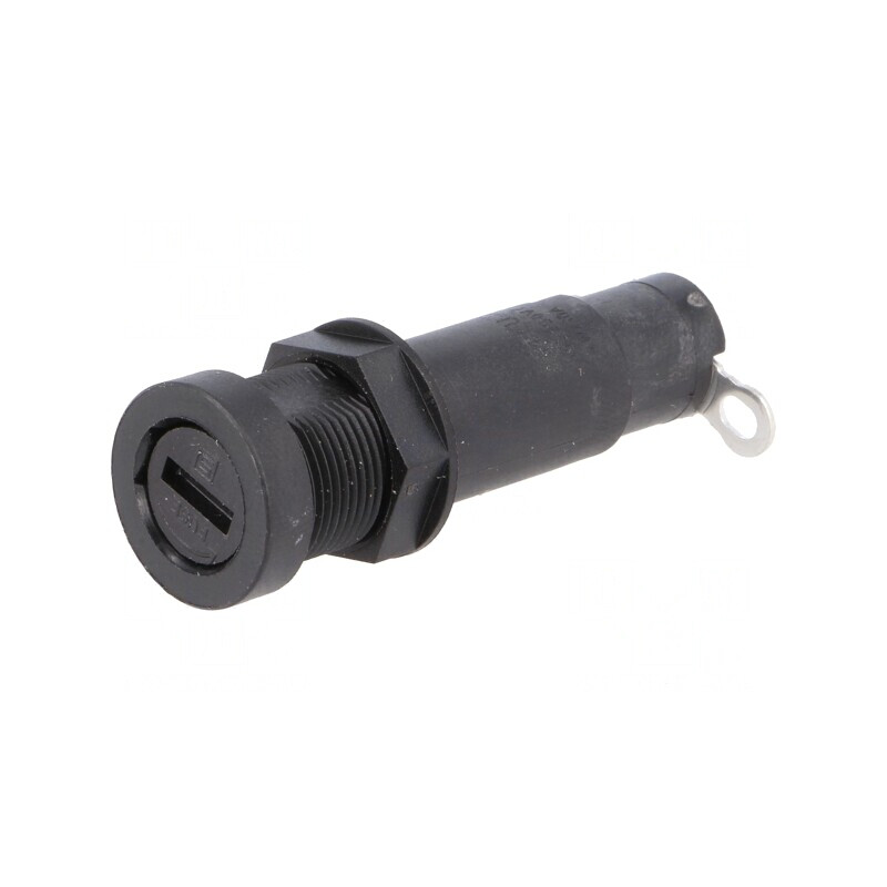 Clemă Siguranțe Cilindrice 6,3x32mm 10A Panou Neagră | Electronic-mag.ro | Componente Electronice