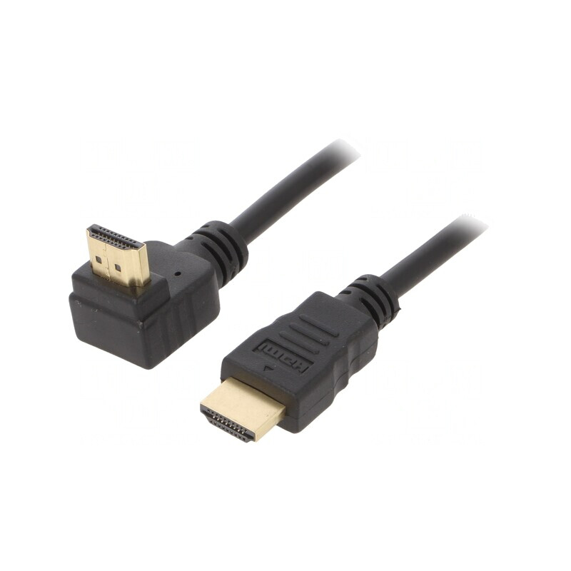 Cablu HDMI 2.0 90° 1,8m Negru | Electronic-mag.ro | Componente Electronice
