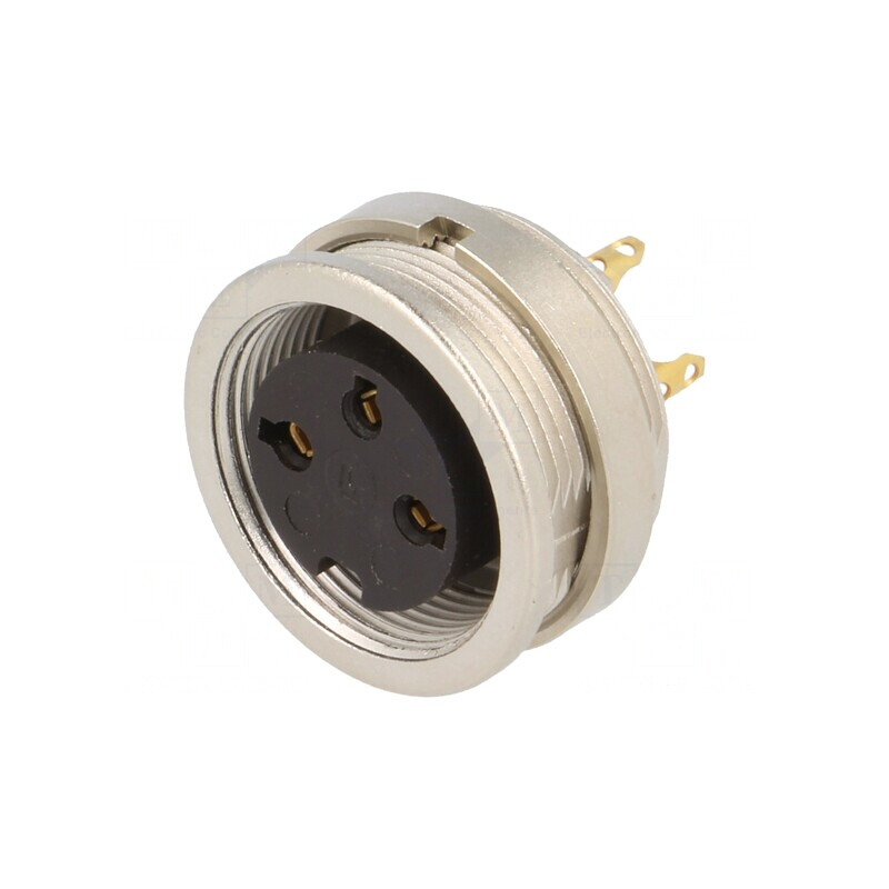 Conector M16 Soclu Mamă 3 Pini 5A 250V IP40 | Electronic-mag.ro | Componente Electronice