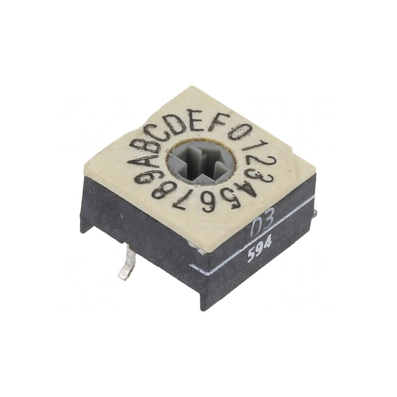 Întrerupător codificare HEX/BCD 16 poziții SMD 100MΩ | Electronic-mag.ro | Componente Electronice
