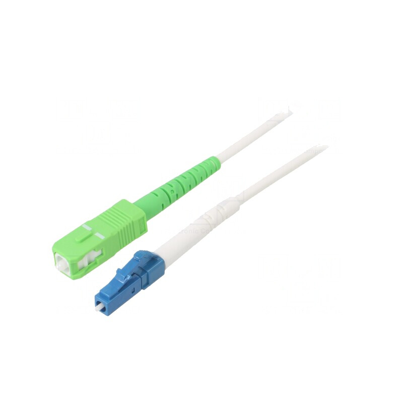 Patch Cord Fibră Optică OS2 LC/UPC-SC/APC 0.5m Alb | Electronic-mag.ro | Componente Electronice