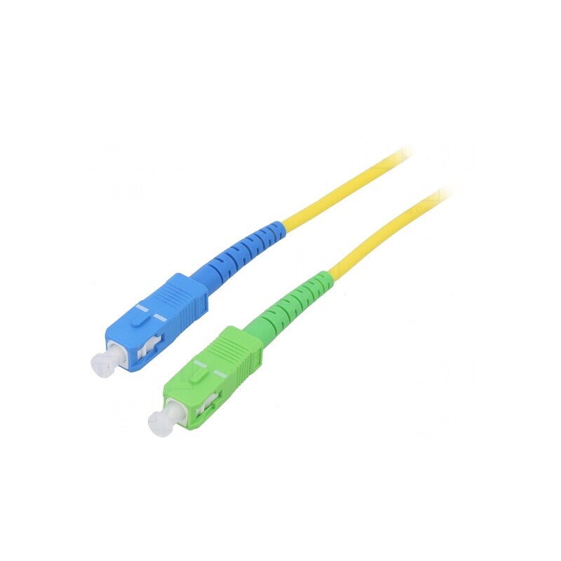 Patch cord fibră OS2 SC/APC SC/UPC 1m galben | Electronic-mag.ro | Componente Electronice