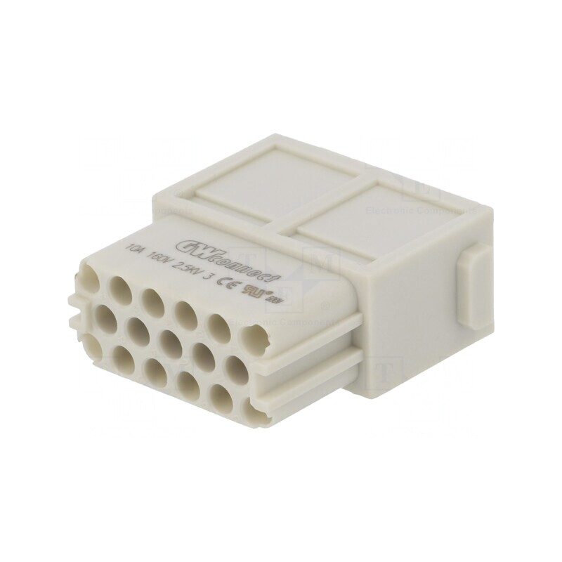Conector HDC Mamă 17 Pini 10A Fără Contacte | Electronic-mag.ro | Componente Electronice