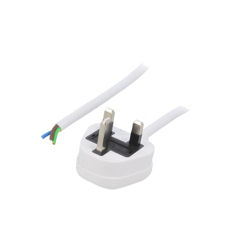 Cablu Alb PVC 1m 13A 250V 3x1mm2 | Electronic-mag.ro | Componente Electronice