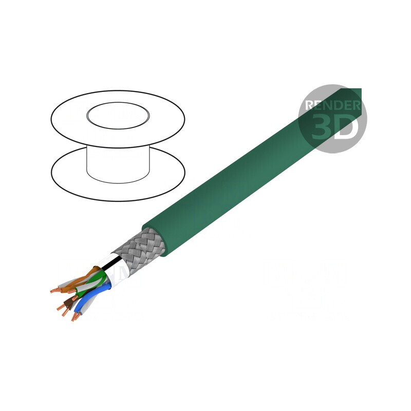 Cablu de Rețea ETHERLINE Cat.5e SF/UTP 4x2x24AWG Cu PUR | Electronic-mag.ro | Componente Electronice