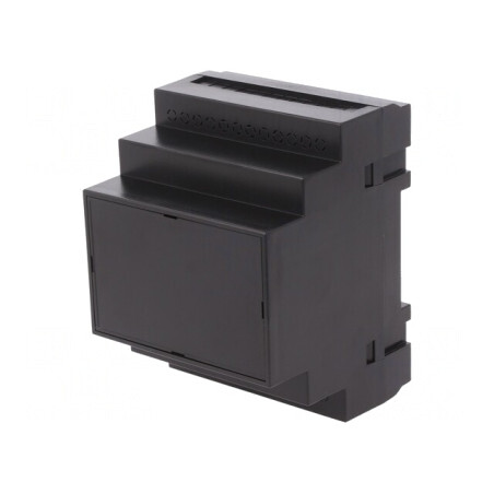 Carcasă DIN 90x70x65mm ABS Neagră | Electronic-mag.ro | Componente Electronice