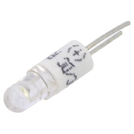 Lampă LED BI-PIN Albă 3mm 24V | Electronic-mag.ro | Componente Electronice