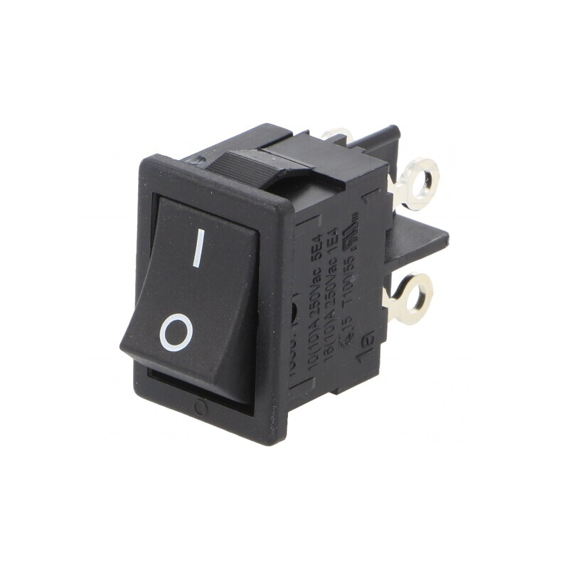 Rocker Switch ON-OFF 4A 250VAC Black IP40 | Electronic-mag.ro | Componente Electronice
