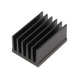 Radiator Extrudat cu Aripioare Negru 50mm x 36.8mm x 25mm | Electronic-mag.ro | Componente Electronice