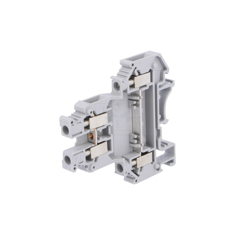 Conector Șine 0,2-4mm2 2 Piste 4 Borne Gri 6,2mm | Electronic-mag.ro | Componente Electronice
