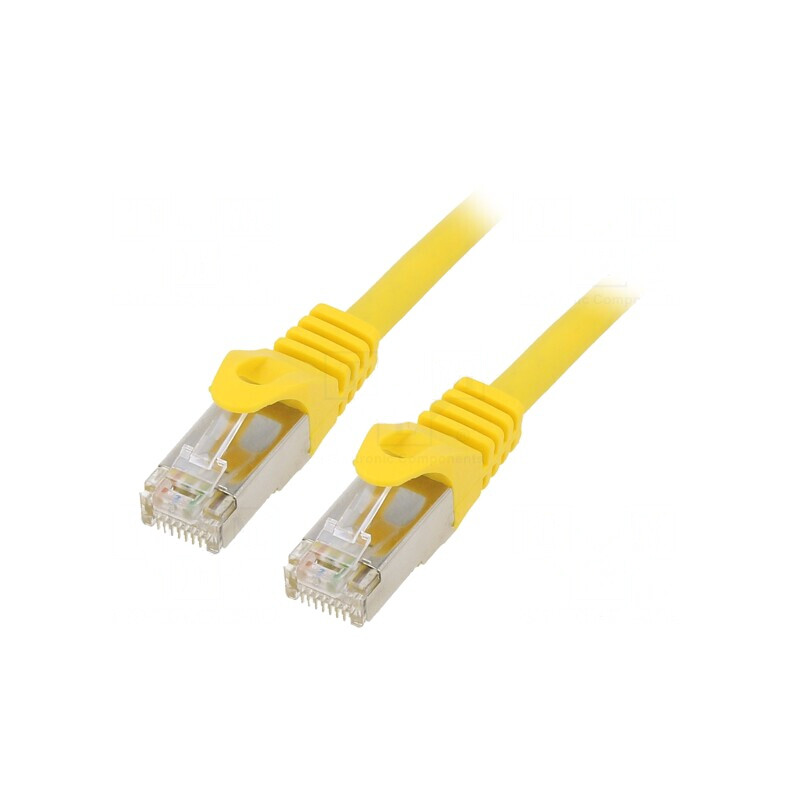 Patch Cord Ethernet S/FTP Cat6a 3m Galben - Cablexpert | Electronic-mag.ro | Componente Electronice