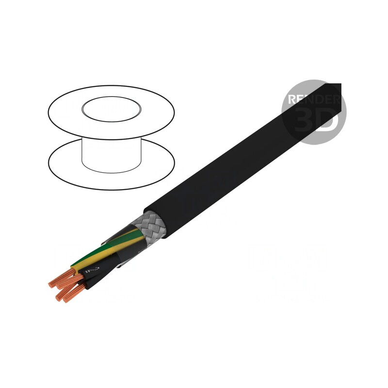 Cablu Ecranat PVC 4G1,5mm2 Tresă Cupru Cositorit | Electronic-mag.ro | Componente Electronice
