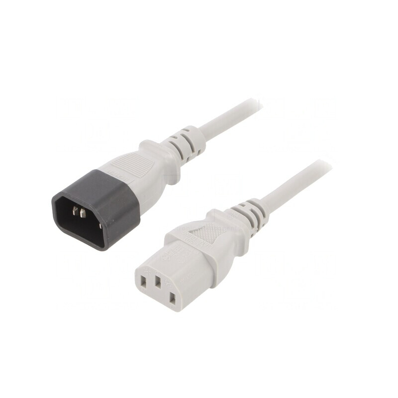 Cablu Alimentare IEC C13 C14 1,8m Gri 10A | Electronic-mag.ro | Componente Electronice Cablu Alimentare IEC C13 C14 1,8m Gri 10A | Electronic-mag.ro | Componente Electronice