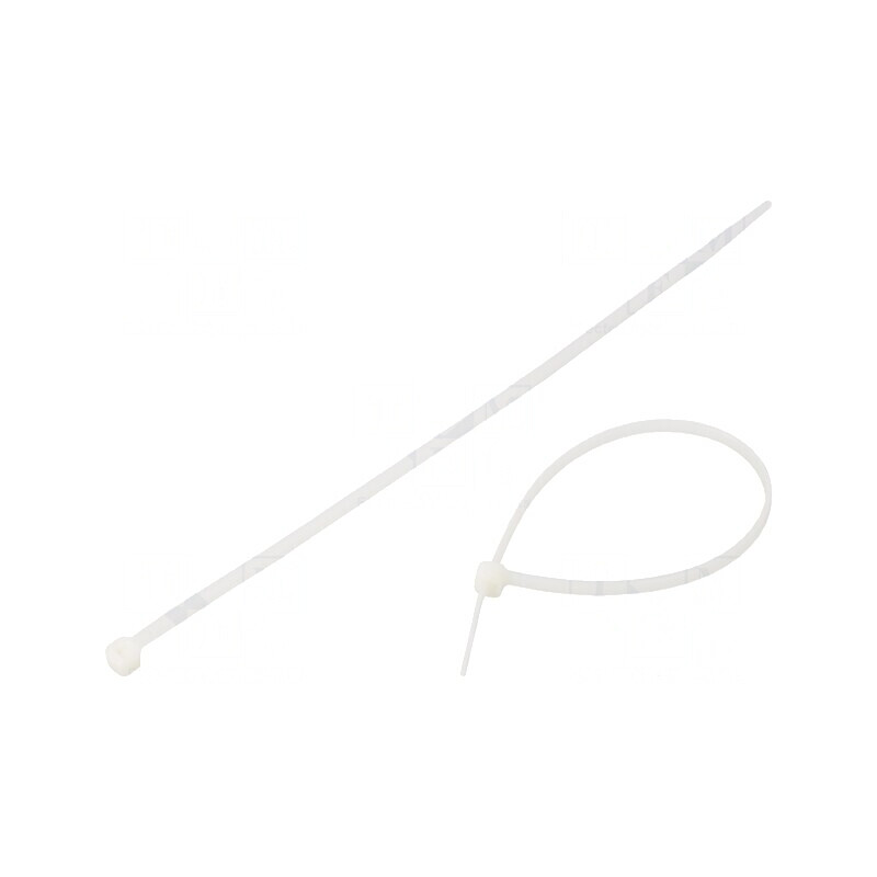 Colier de strângere poliamidă 200mm x 3,6mm naturală | Electronic-mag.ro | Componente Electronice