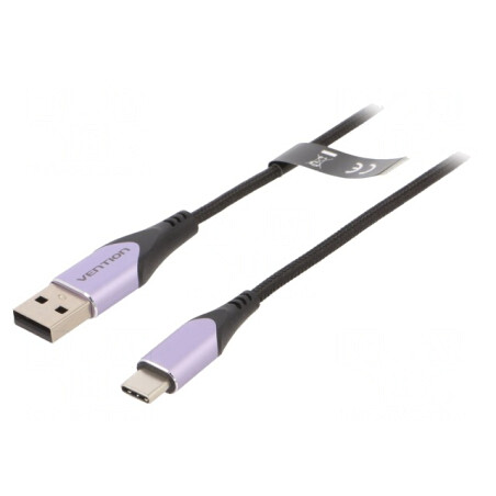 Cablu USB 2.0 USB-A la USB-C 1.5m Negru | Electronic-mag.ro | Componente Electronice