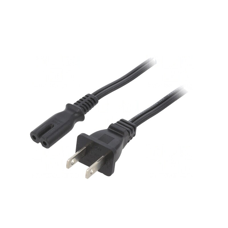 Cablu Alimentare IEC C7 la NEMA 1-15 3m Negru | Electronic-mag.ro | Componente Electronice