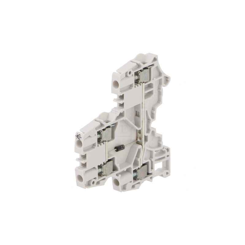 Terminal Îmbinare Șine 0,2-4mm² 2 Piste 4 Borne Gri 5,2mm | Electronic-mag.ro | Componente Electronice