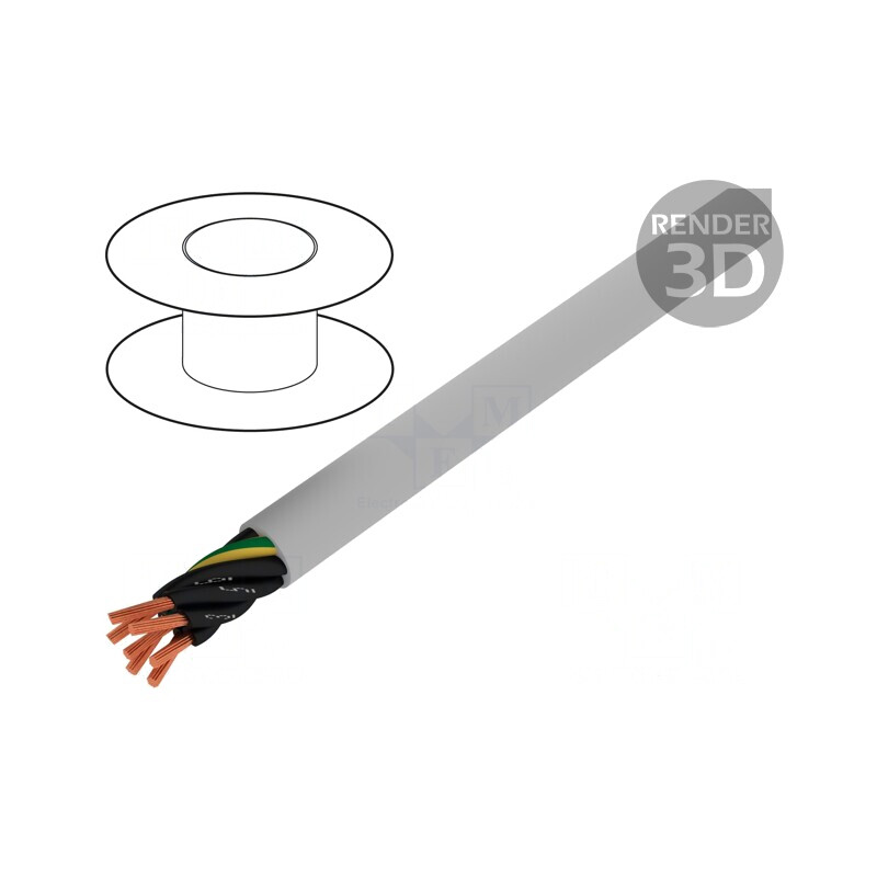 Cablu JZ-500-PUR 7G0,75mm2 Neecranat Gri 300V/500V | Electronic-mag.ro | Componente Electronice