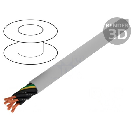 Cablu JZ-500-PUR 7G0,75mm2 Neecranat Gri 300V/500V | Electronic-mag.ro | Componente Electronice