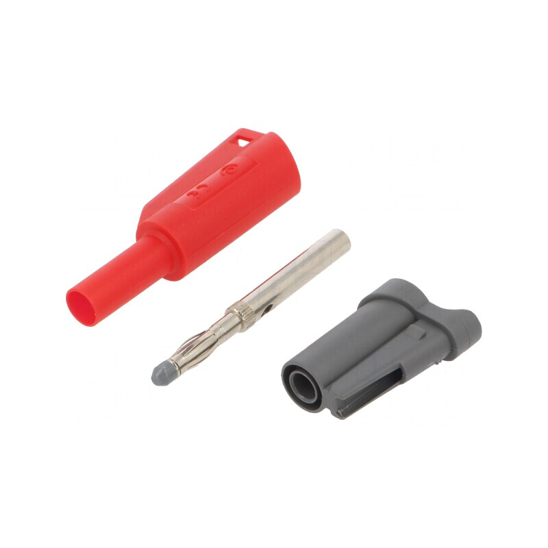 Mufă banană 4mm roșie izolație 36A 1kVAC | Electronic-mag.ro | Componente Electronice