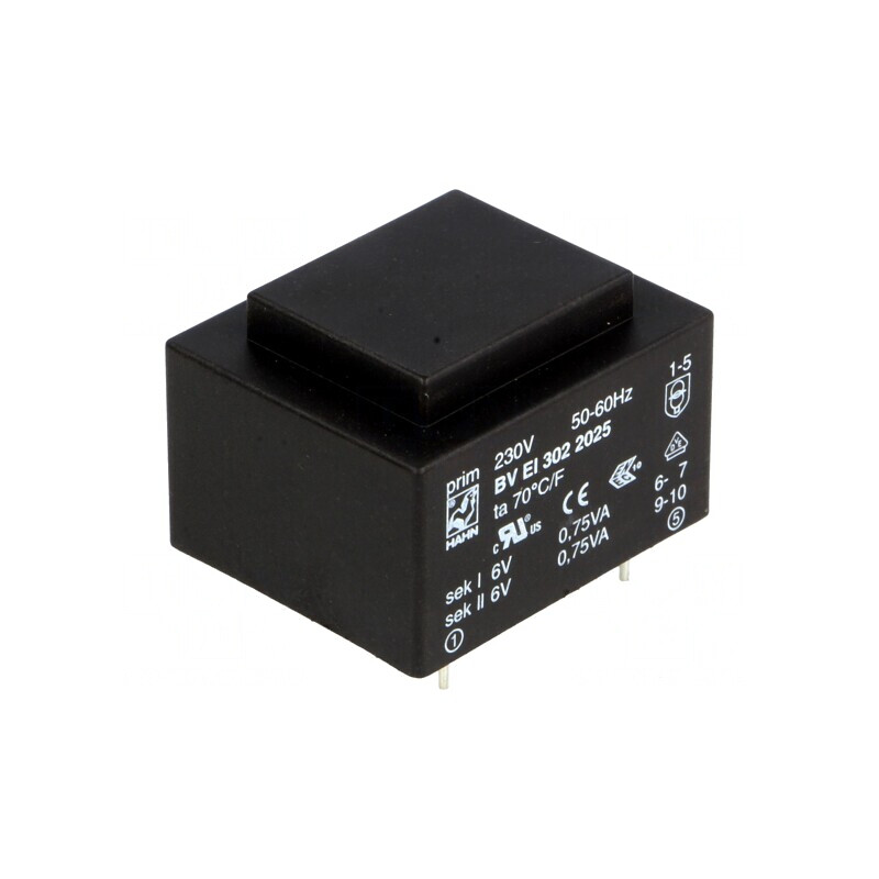Transformator Încapsulat 1,5VA 230V 6V PCB | Electronic-mag.ro | Componente Electronice