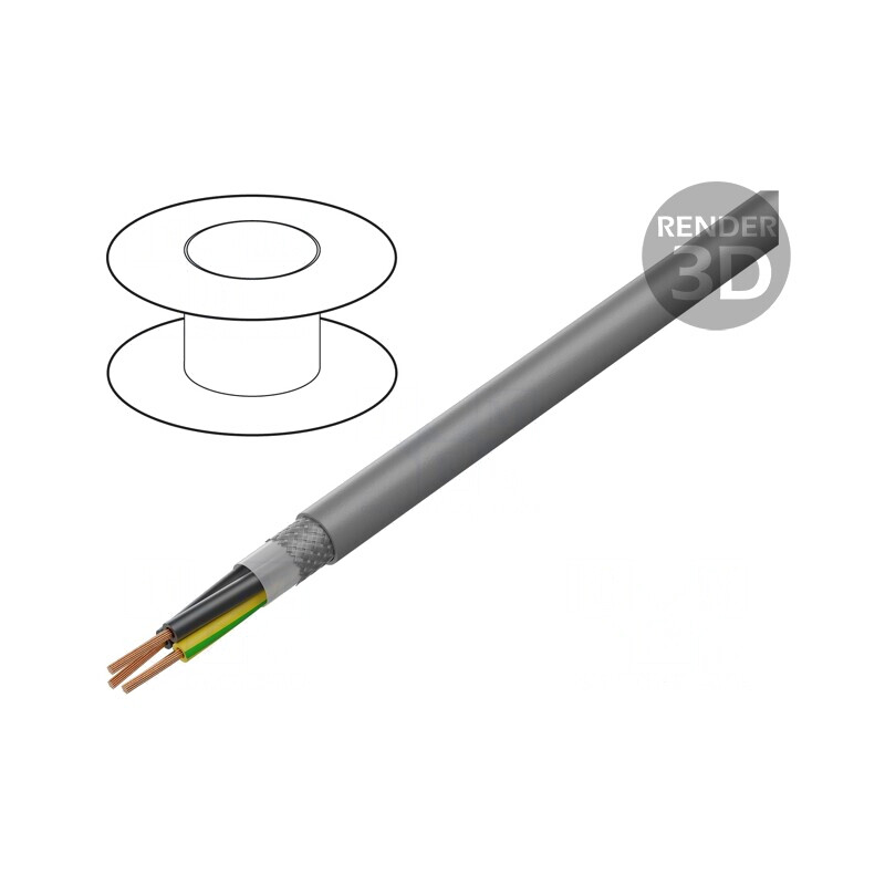 Cablu F-C-PURö-JZ 3G0,75mm2 Ecranat Cupru | Electronic-mag.ro | Componente Electronice