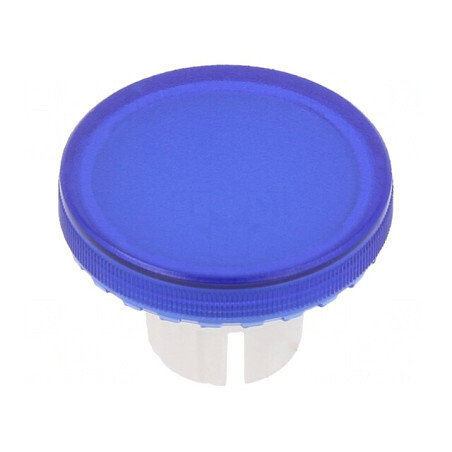 Lentilă buton 22mm albastră transparentă | Electronic-mag.ro | Componente Electronice