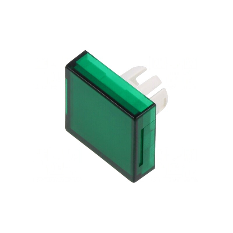 Lentilă Buton 22mm Transparent Verde Plastic | Electronic-mag.ro | Componente Electronice