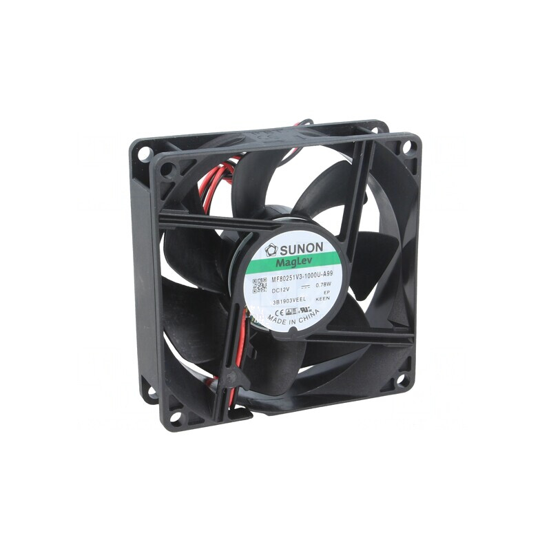 Ventilator axial DC 12V 80x80x25mm 56m3/h 28dBA | Electronic-mag.ro | Componente Electronice