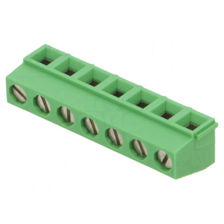 Regletă de Conexiuni PCB 90° 5mm 7 Piste 13.5A | Electronic-mag.ro | Componente Electronice