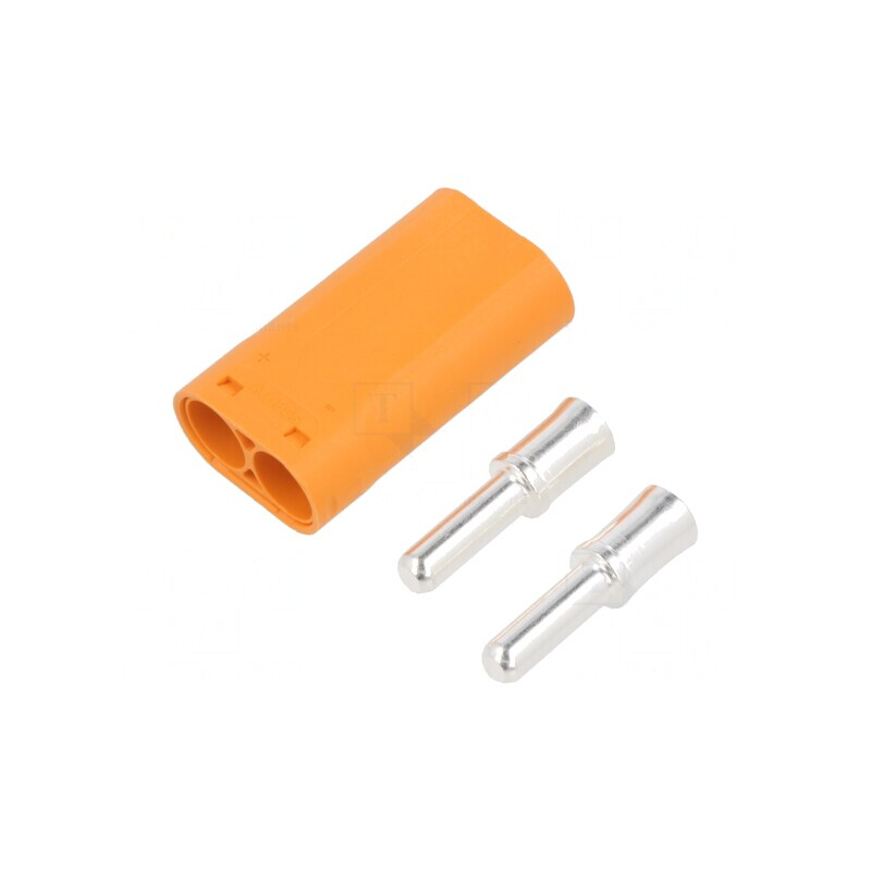 Mufă Alimentare DC LC 2-Pin pe Cablu Portocalie | Electronic-mag.ro | Componente Electronice