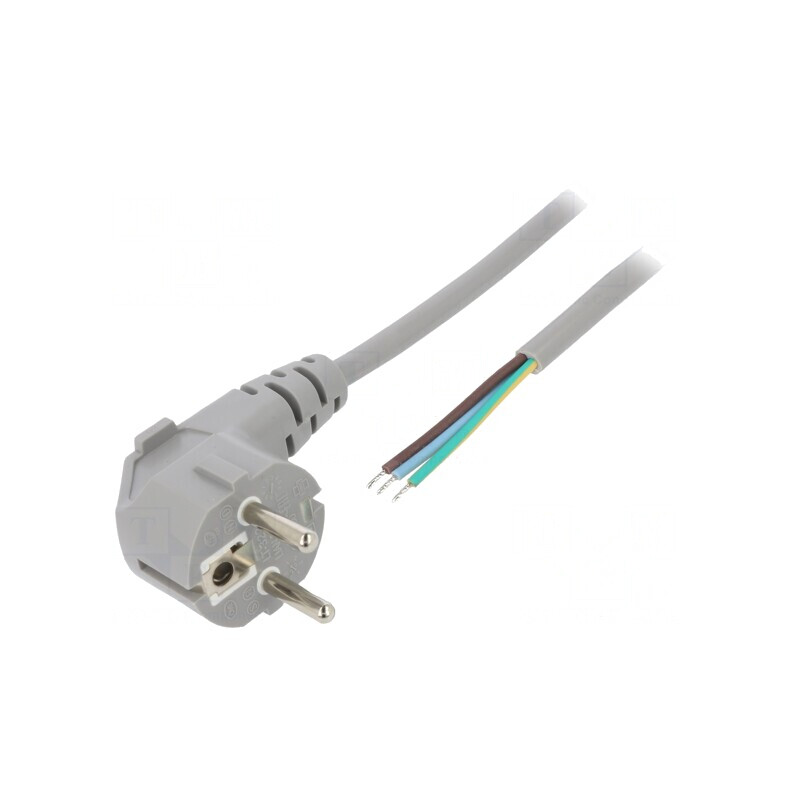 Cablu Alimentare 2m 3x0,75mm2 Cu Stecker Unghiular | Electronic-mag.ro | Componente Electronice