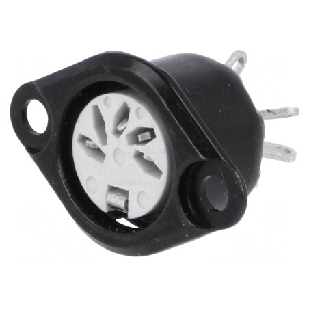Soclu DIN 5 PIN 180° Lipire Argintat 34V 2A | Electronic-mag.ro | Componente Electronice