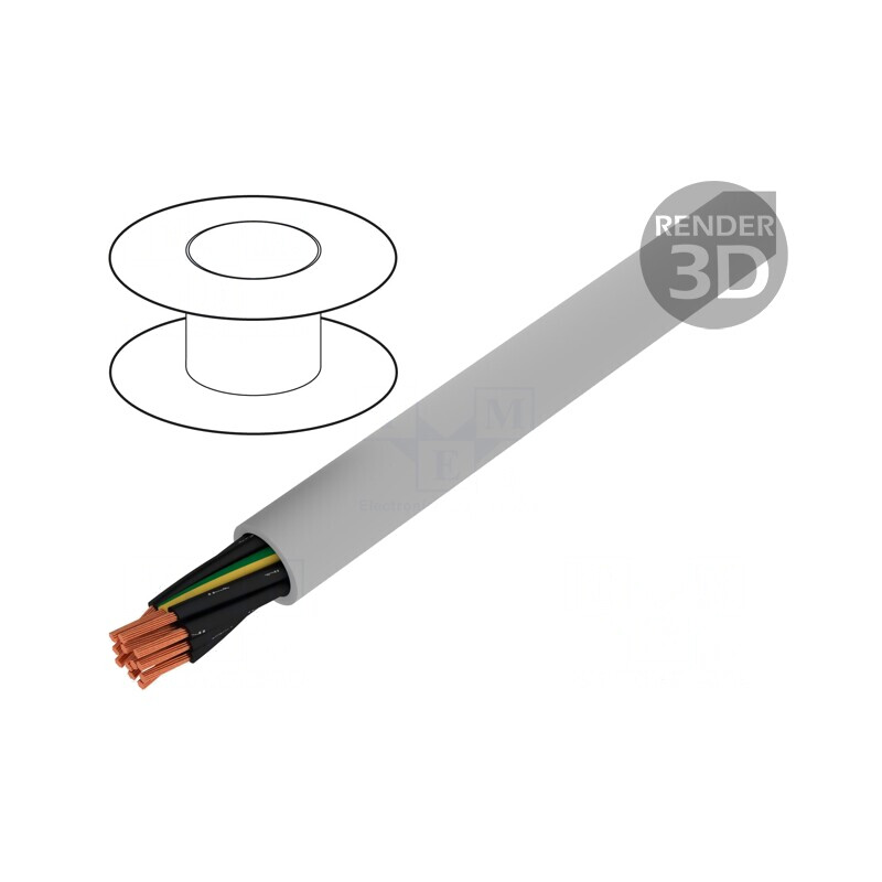 Cablu Neecranat 12G 0,75mm2 Gri 300V/500V | Electronic-mag.ro | Componente Electronice