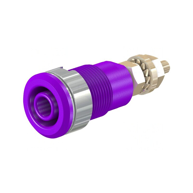 Soclu Banană 4mm Violet Aurit 32A 1kV | Electronic-mag.ro | Componente Electronice