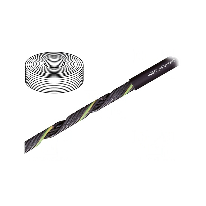 Cablu de Control PVC Chainflex Negru 4G1,5mm2 | Electronic-mag.ro | Componente Electronice