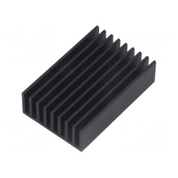 Radiator extrudat cu aripioare negru 50mm x 33mm x 14mm | Electronic-mag.ro | Componente Electronice