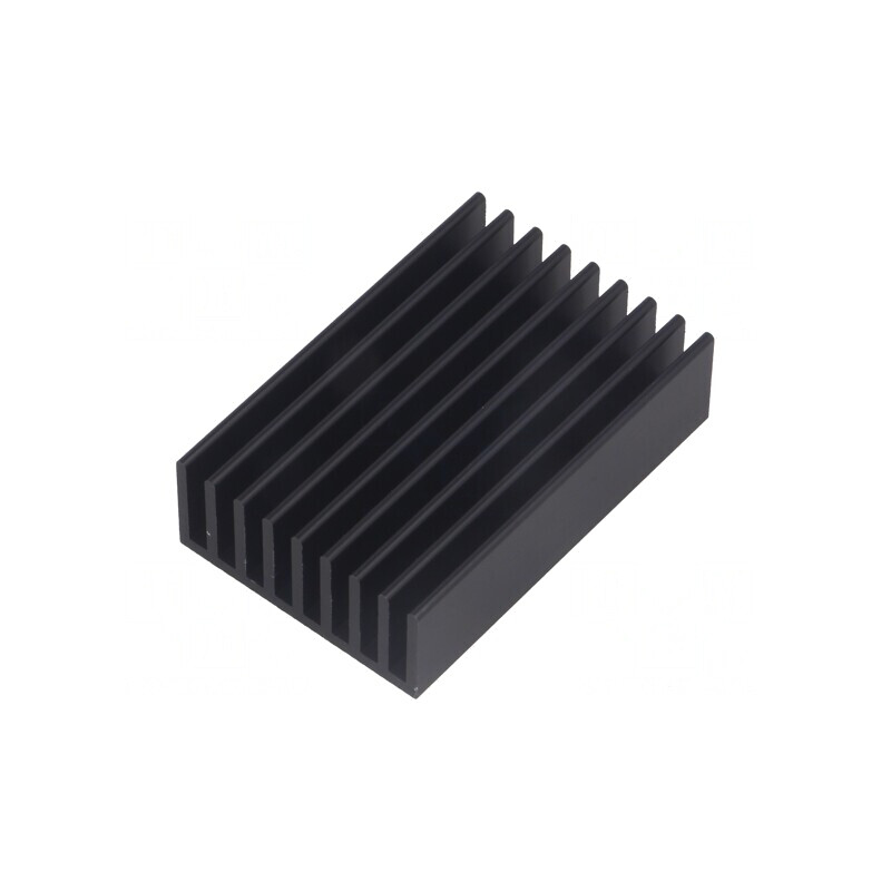 Radiator extrudat cu aripioare negru 50mm x 33mm x 14mm | Electronic-mag.ro | Componente Electronice