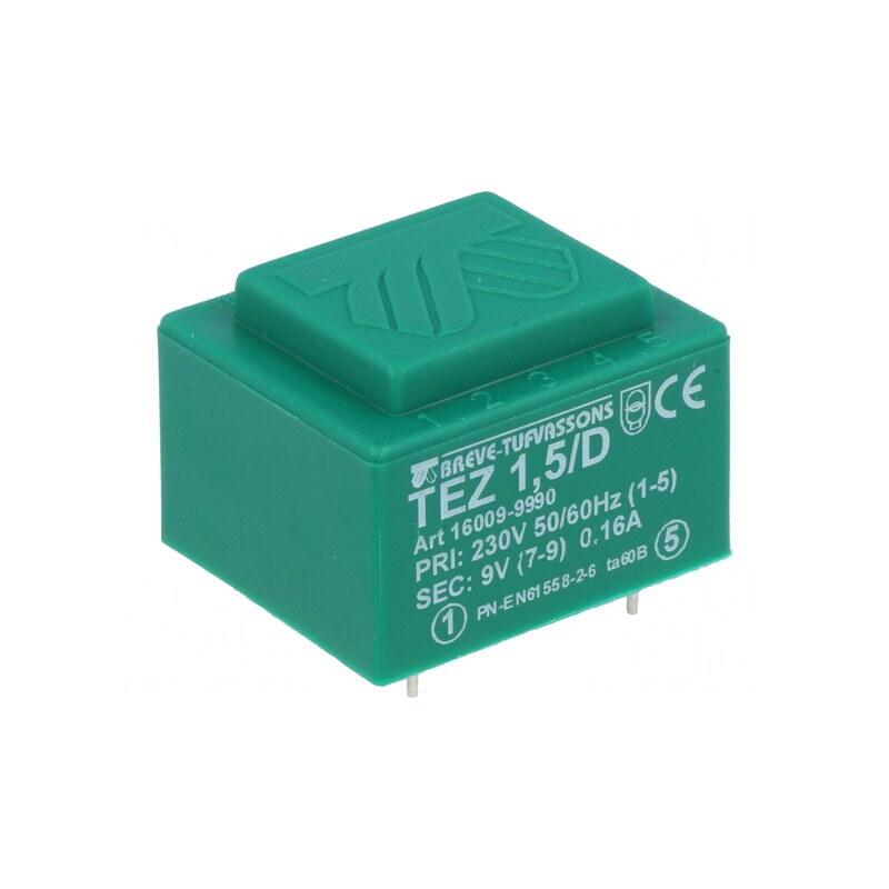 Transformator încapsulat 1,5VA 230VAC 9V PCB | Electronic-mag.ro | Componente Electronice