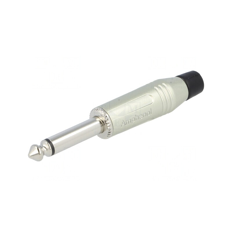 Mufă Jack 6,3mm Mono Gri Lipire | Electronic-mag.ro | Componente Electronice